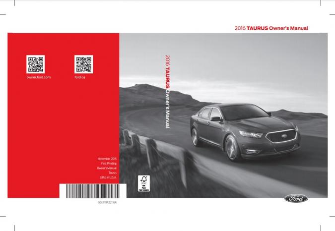 2016 Ford Taurus Owner’s Manual Image