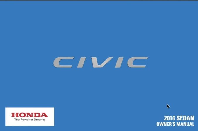 2016 Honda Civic Coupe Owner’s Manual Image