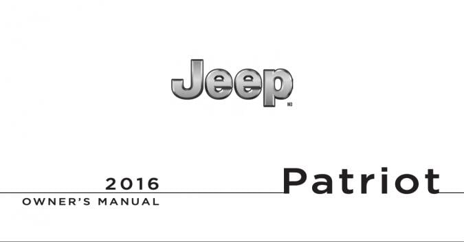 2016 Jeep Patriot Owner’s Manual Image