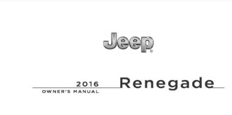 2016 Jeep Renegade Owner’s Manual Image