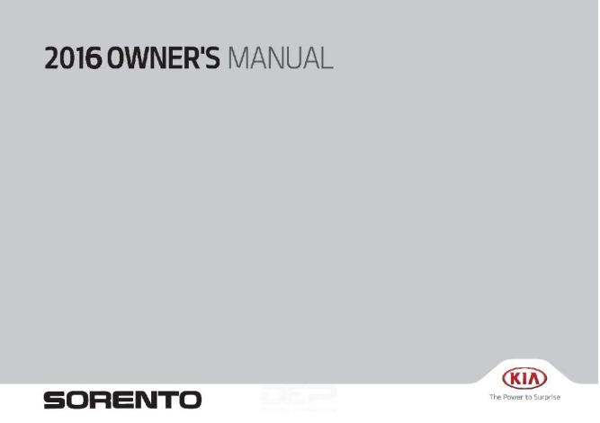 2016 KIA Sorento Owner’s Manual Image