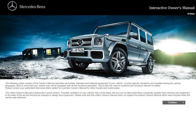 2016 Mercedes Benz G-Class Owner’s Manual Image