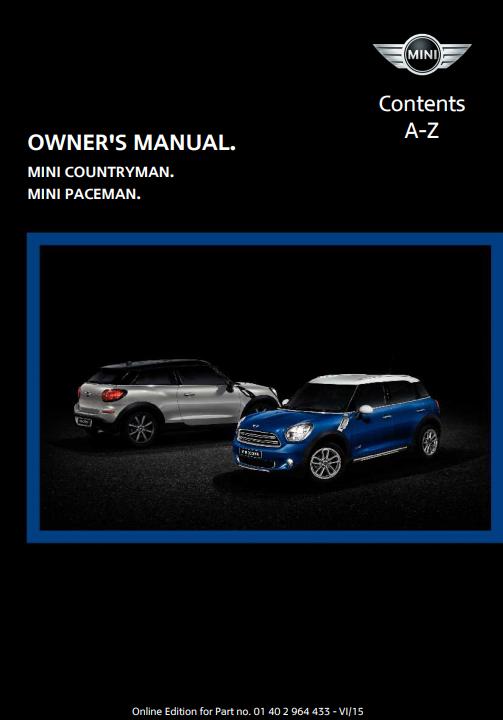 2016 Countryman with Mini Connected Owner’s Manual Image