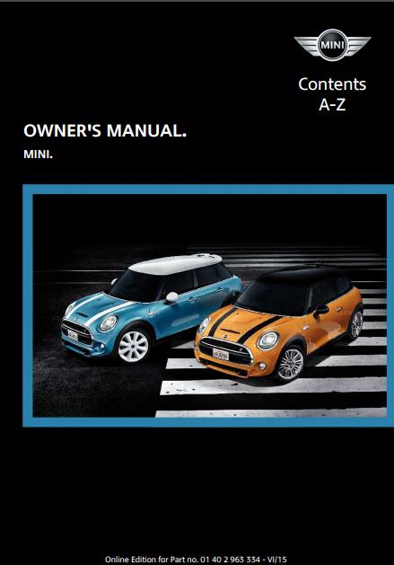 2016 Hardtop 2-door with Mini Connected Owner’s Manual Image