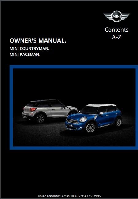 2016 Paceman with Mini Connected Owner’s Manual Image