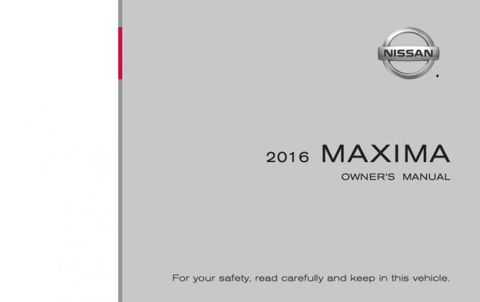 2016 Nissan Maxima Owner’s Manual Image