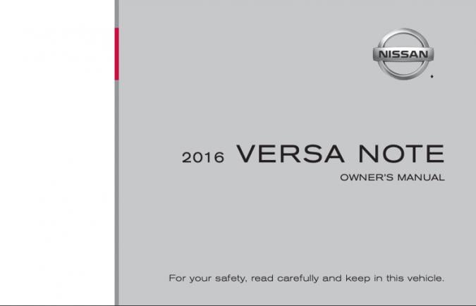 2016 Nissan Versa Note Owner’s Manual Image