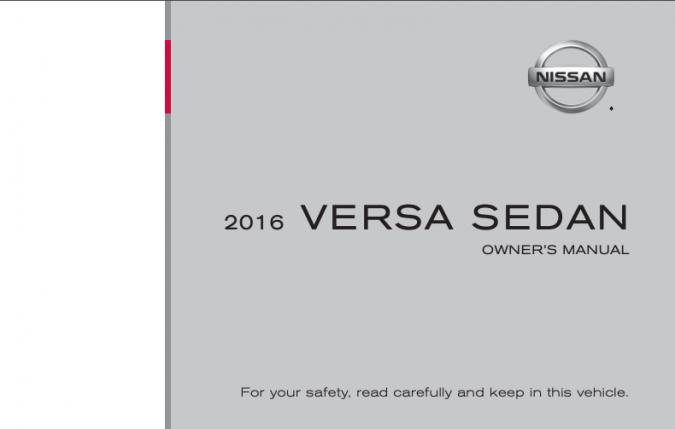 2016 Nissan Versa Sedan Owner’s Manual Image