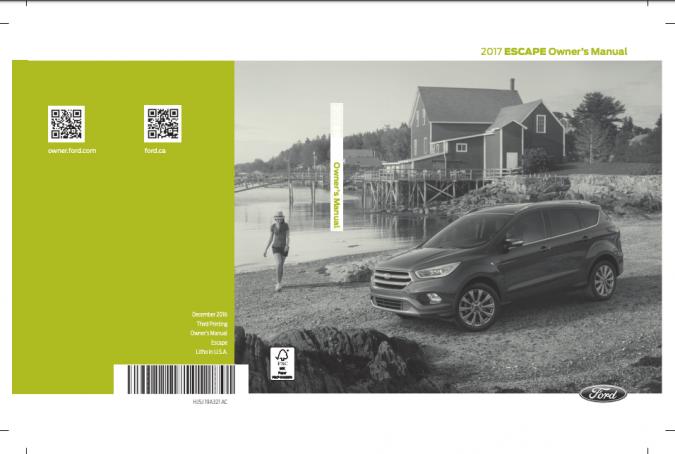 2017 Ford Escape Owner’s Manual Image