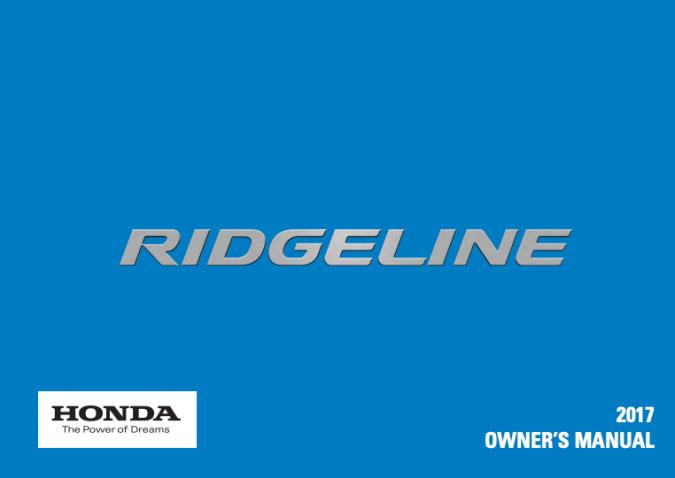 2017 Honda Ridgeline Owner’s Manual Image