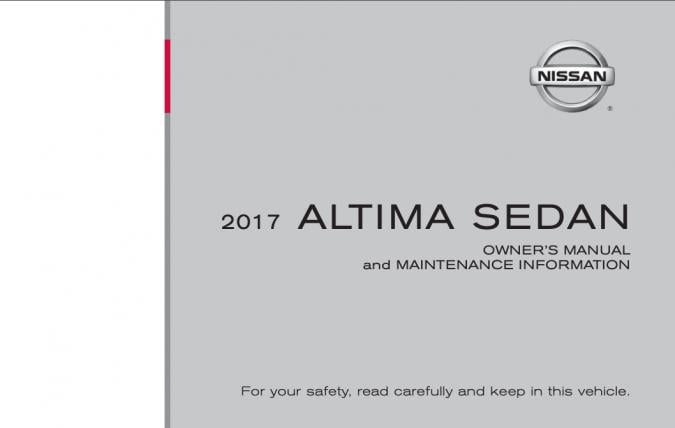 2017 Nissan Altima Sedan Owner’s Manual Image