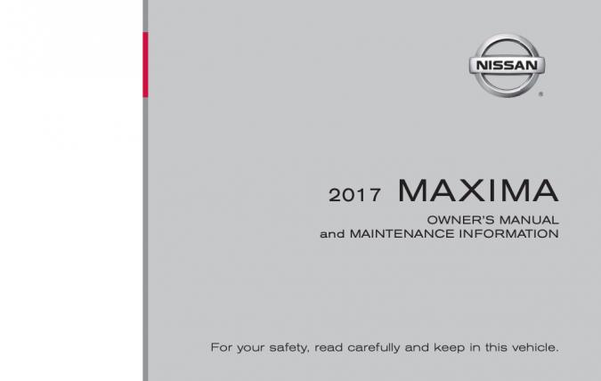 2017 Nissan Maxima Owner’s Manual Image