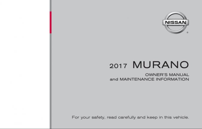 2017 Nissan Murano Owner’s Manual Image