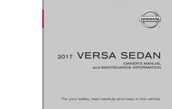 2017 Nissan Versa Sedan Owner’s Manual Image