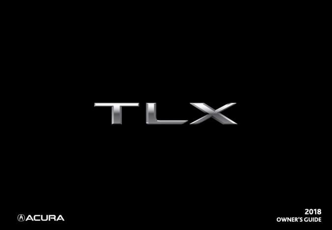 2018 Acura TLX Owner’s Manual Image
