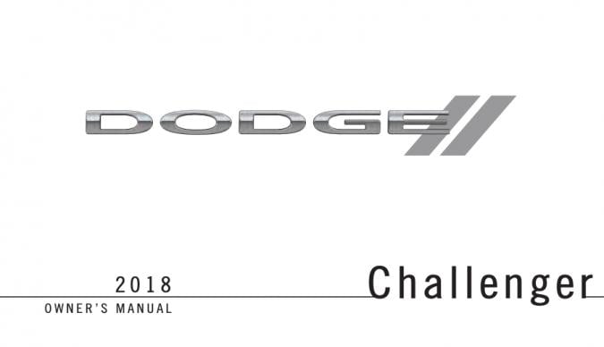 2018 Dodge Challenger Owner’s Manual Image
