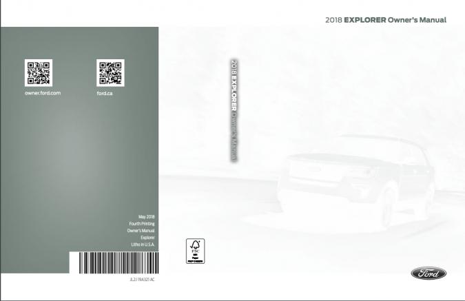 2018 Ford Explorer Owner’s Manual Image