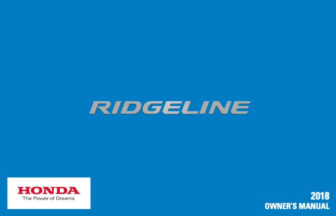 2018 Honda Ridgeline Owner’s Manual Image