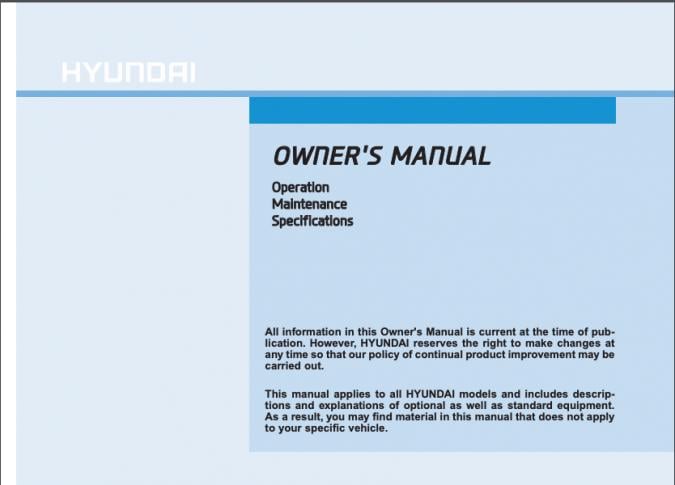 2018 Hyundai Elantra (PD) Owner’s Manual Image