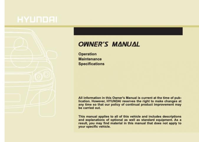 2018 Hyundai Santa Fe Owner’s Manual Image