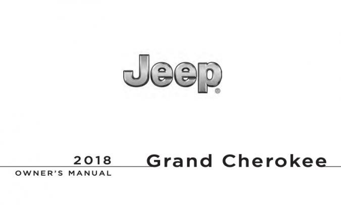 2018 Jeep Grand Cherokee Owner’s Manual Image