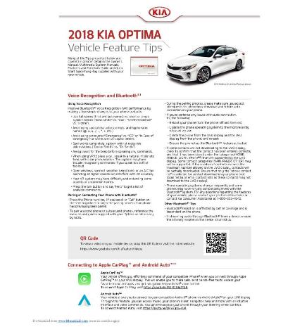 2018 Kia Optima Owner’s Manual Image