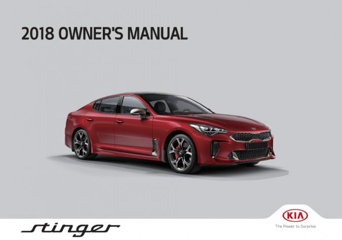 2018 Kia Stinger Owner Manual Image