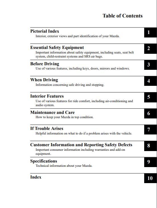 2018 Mazda CX-9 Owner’s Manual Image