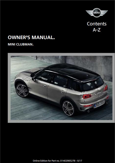 Mini Clubman Owners Handbook/Manuel 15-18