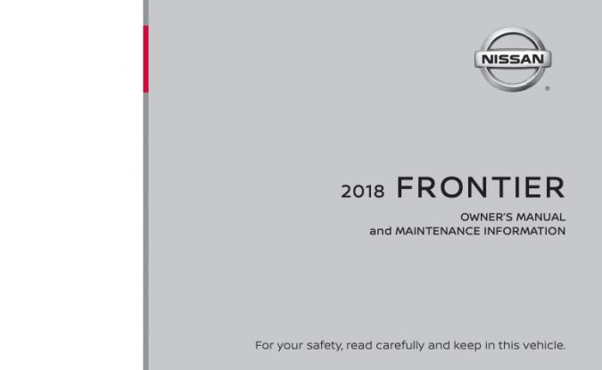 2018 Nissan Frontier Owner’s Manual Image