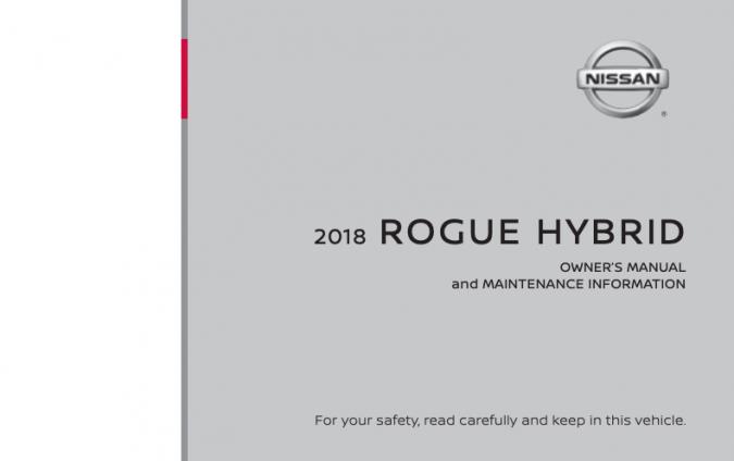 2018 Nissan Rogue Hybrid Owner’s Manual Image