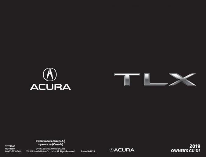2019 Acura TLX Owner’s Manual Image