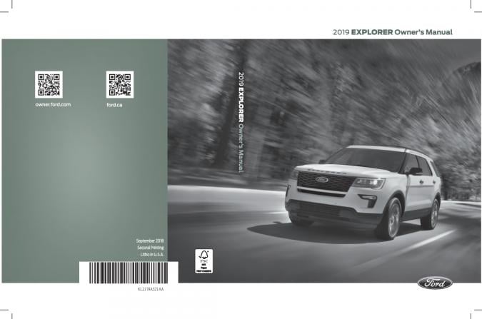 2019 Ford Explorer Owner’s Manual Image