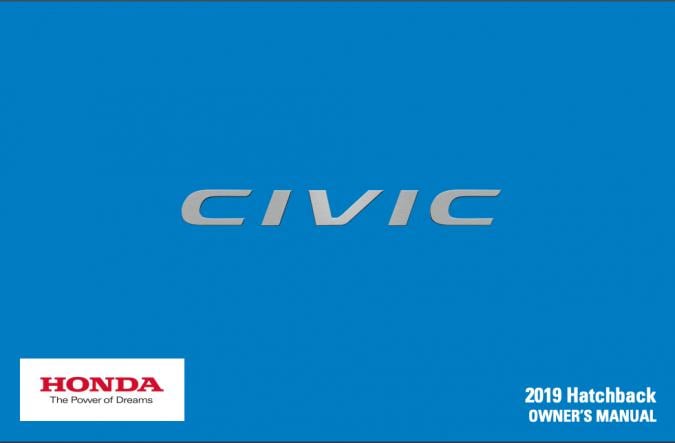 2019 Honda Civic Hatchback Owner’s Manual Image
