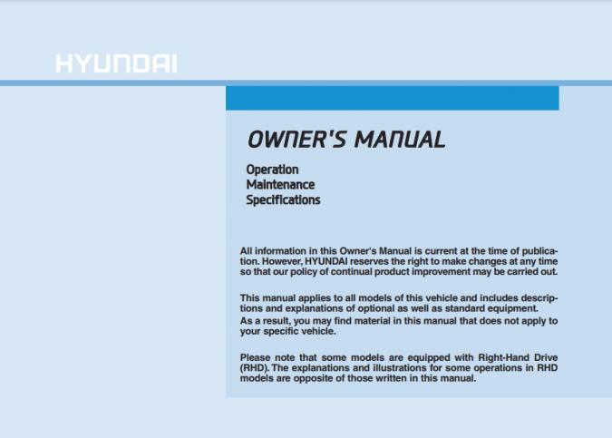 2019 Hyundai i30 Owner’s Manual Image