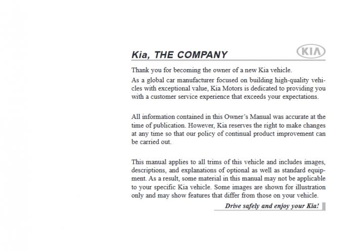 2019 Kia Sorento Owner’s Manual Image