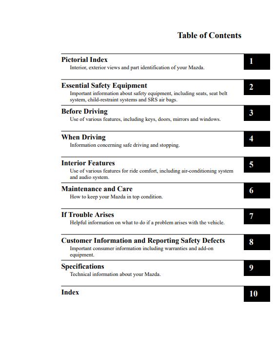 2019 Mazda3 Sports Owner’s Manual Image