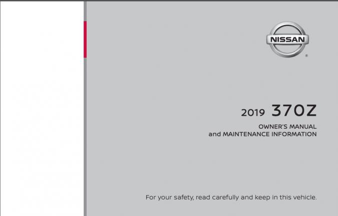 2019 Nissan 370Z Owner’s Manual Image