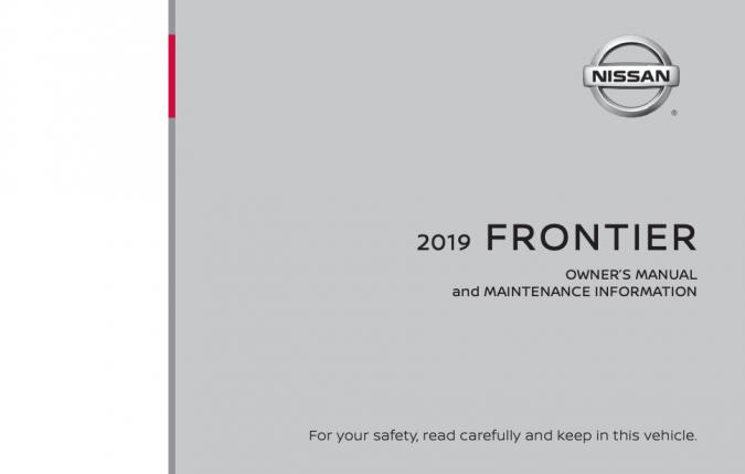 2019 Nissan Frontier Owner’s Manual Image