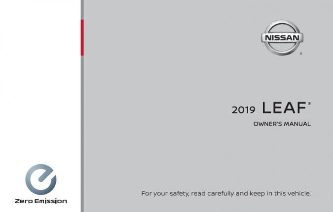 2019 Nissan LEAF Owner’s Manual Image