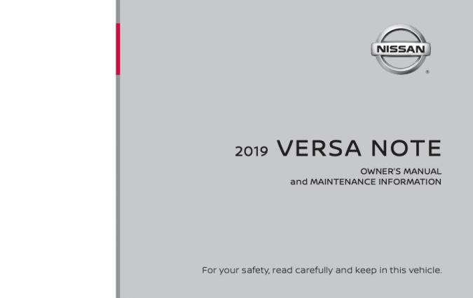 2019 Nissan Versa Note Owner’s Manual Image