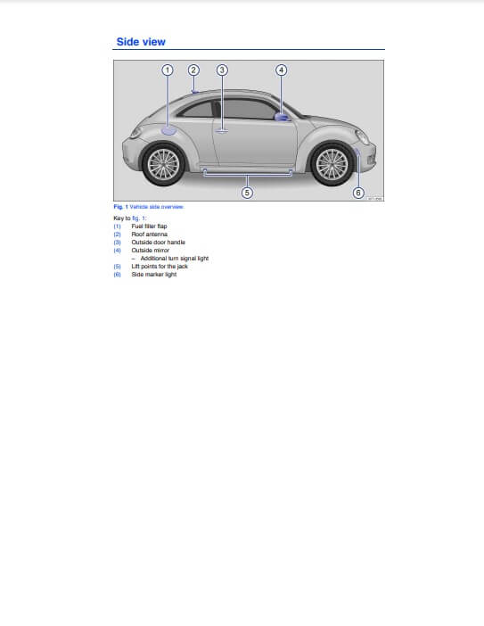 2019 Volkswagen Beetle Owner’s Manual Image