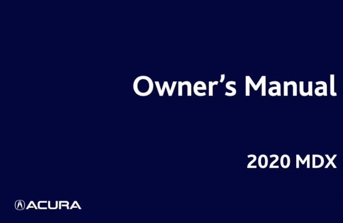 2020 Acura MDX Owner’s Manual Image
