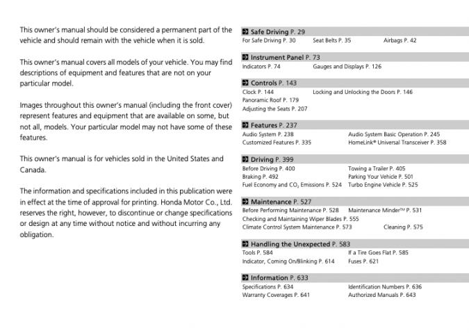 2020 Acura RDX Owner’s Manual Image