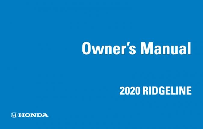 2020 Honda Ridgeline Owner’s Manual Image