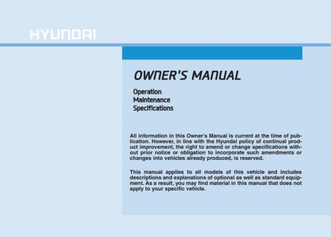 2020 Hyundai Tucson Owner’s Manual Image