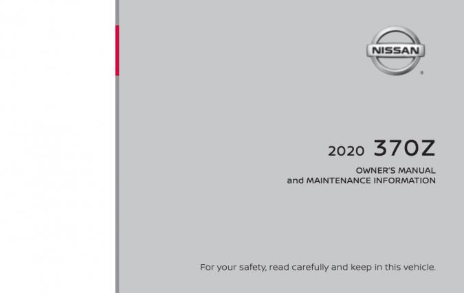 2020 Nissan 370Z Owner’s Manual Image