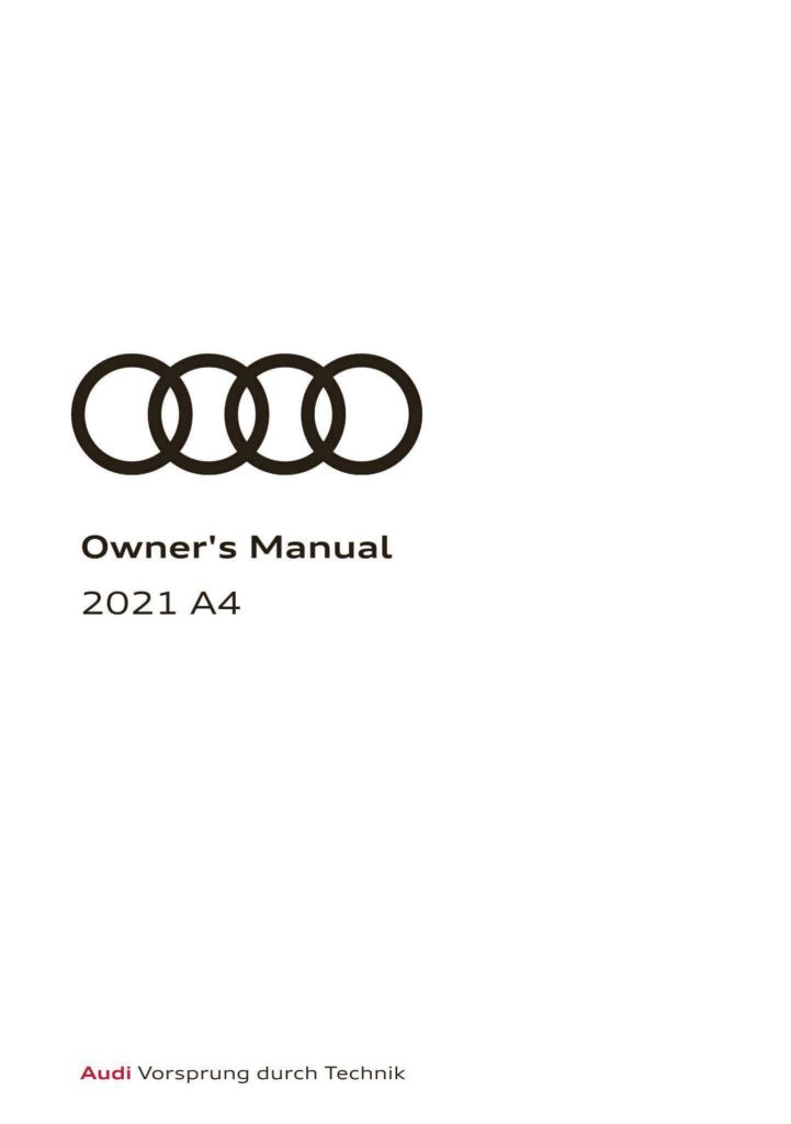 2021 Audi A4 Owner’s Manual Image