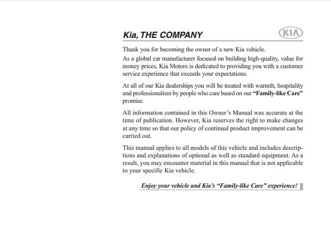 2011 Kia Picanto Owner’s Manual Image