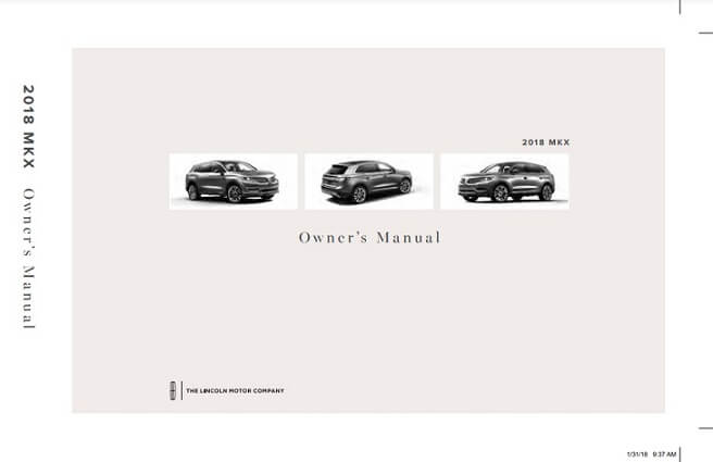 2017 Lincoln MKX Owner’s Manual Image